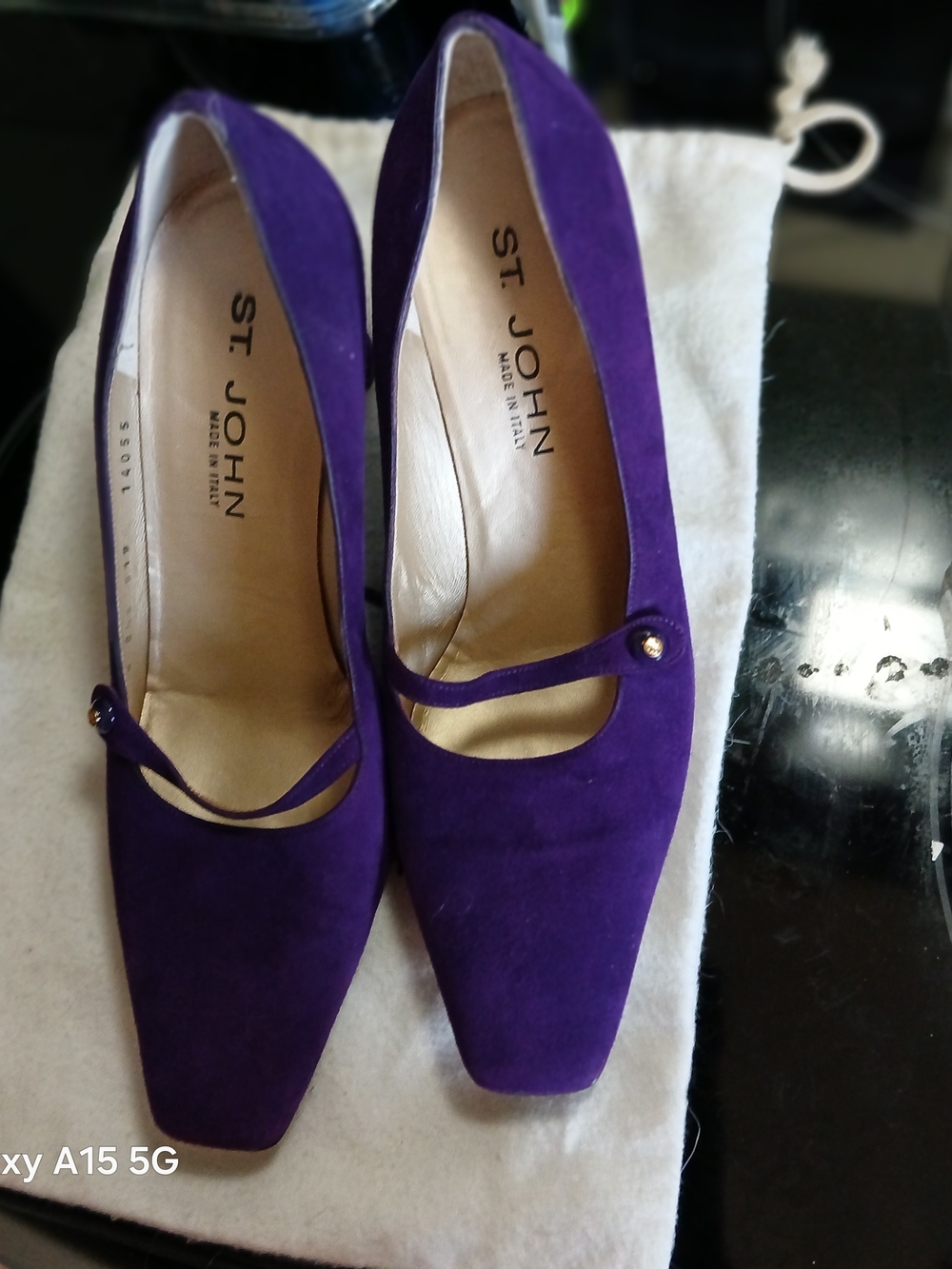 🍇 St. John Collection Deep Purple Suede Mary Jane Heels